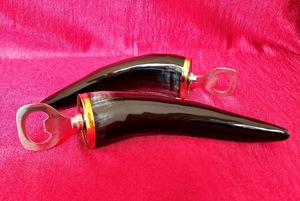 Abridor de Botellas Vintage con Mango de Cuerno de Búfalo, Herramienta de Cocina Única Hecha a Mano, Sacacorchos y Abridores, Regalo de Inauguración de Casa - Product Image 5