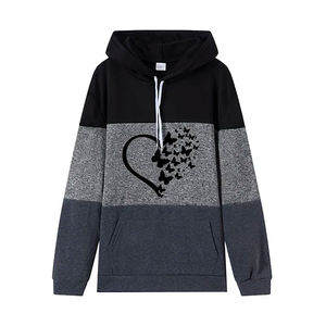 เสื้อฮู้ดและสเวตเตอร์ลำลองของผู้หญิงสำหรับฤดูใบไม้ร่วงและฤดูหนาวมีสไตล์ใส่สบายพร้อมโลโก้ด้านหน้า - Product Image 2