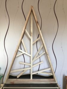 ARBRE DE NOËL AMICAL DÉCORATION ÉCOLOGIQUE CADEAU FAIT MAIN Arbre en bois ornemental fabriqué en cerisier un arbre pour toute saison - Product Image 5