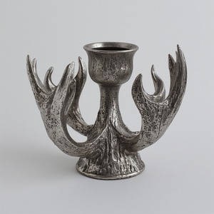 Bougeoir en corne d'aluminium fabriqué à la main avec ton bronze poli Artisan conçu pour les intérieurs décoratifs - Product Image 6