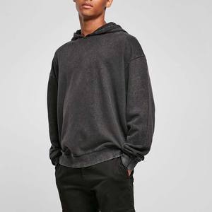 เสื้อมีฮู้ดขนาดใหญ่พิเศษมีฮู้ดพิมพ์ลายหน้าจอวินเทจแนวสตรีทแอซิดผ้าฝ้าย100% - Product Image 6