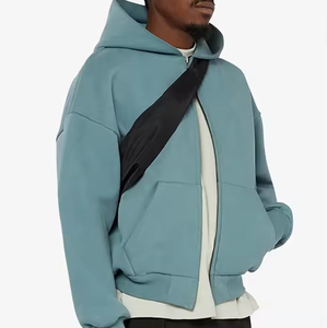 Vêtements pullover personnalisés de haute qualité avec logo personnalisé Sweat à capuche zippé uni pour hommes Streetwear unisexe Sweats à capuche pour hommes avec logo personnalisé - Product Image 4