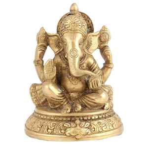 Statues en laiton sculptées à la main sur mesure avec thème ganesha idéal pour les magasins de décoration intérieure pour la revente - Product Image 5