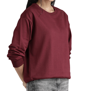 เสื้อสเวตเชิ้ตคอกลมแขนยาวแบบใหม่ น้ำหนักเบา สำหรับผู้หญิง ฤดูหนาว  ผ้าฟลีซปักลายด้านหน้า ออกแบบเองได้ - Product Image 4