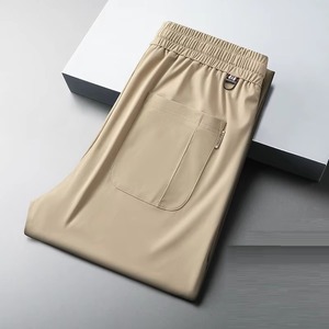 Mode décontractée pour hommes pantalon en polyester simple pantalon de survêtement ample pantalon à taille ultra-mince pantalon pour hommes - Product Image 6