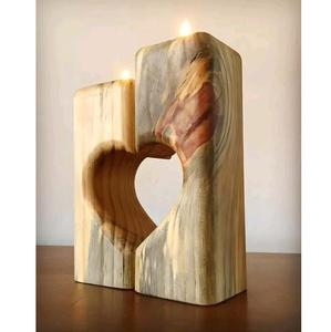 Bougeoir en bois pour cérémonies religieuses et décoration de la maison pour Noël - Product Image 3