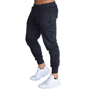 Pantalones de chándal grises finos y ajustados con cordón en la cintura para hombre, pantalones de chándal sólidos informales para Fitness y ropa de vestir, pantalones de chándal para hombre - Product Image 1