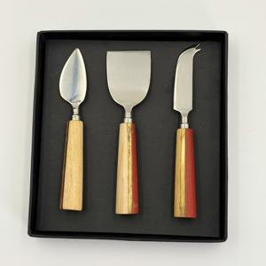 Ensemble de couteaux à fromage en acier inoxydable faits à la main, 3 couteaux à fromage élégants pour la charcuterie, cadeau élégant pour les repas et les réceptions - Product Image 6