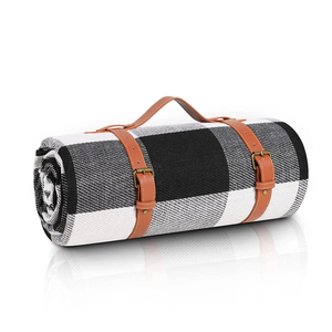 Manta de <span class=keywords><strong>Picnic</strong></span> Portátil a Cuadros, Impermeable y Plegable, con Correa de Transporte de Cuero PU para Playa, <span class=keywords><strong>Parque</strong></span>, Camping, Viajes al Aire Libre - Product Image 1