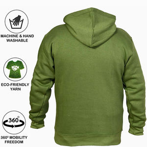 Meilleures ventes de sweats à capuche pour adultes de couleur verte, sweat-shirt à capuche en coton molletonné confortable - Product Image 2