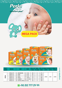 Couches-culottes PERLA pour bébé, pack économique, haute qualité, surface sèche, absorption et protection anti-fuites, fabriquées en Turquie - Product Image 5