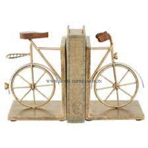 Sujetalibros para decoración del hogar de Color dorado con diseño de bicicleta, sujetalibros de lectura de estudio decorativos de gran tamaño Vintage a precio competitivo - Product Image 1