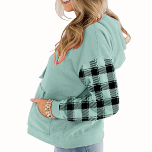 Nouveau style Logo personnalisé femmes décontracté solide longueur régulière hiver à manches longues polaire à capuche survêtement empilé pantalon nouveau style - Product Image 5