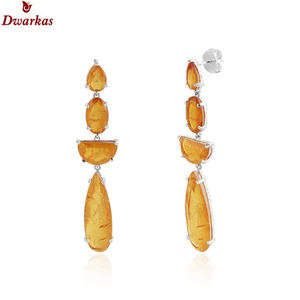 Bijoux fins de luxe 925 argent Sterling Doublet émeraude pierres précieuses boucles d'oreilles à la mode pour dames et filles - Product Image 3