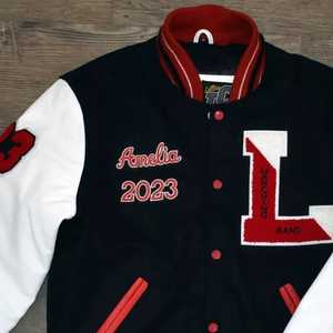Veste de baseball en laine originale pour hommes, vêtements d'extérieur décontractés d'hiver avec boutons pour l'école et l'équipe, vêtements en gros - Product Image 2