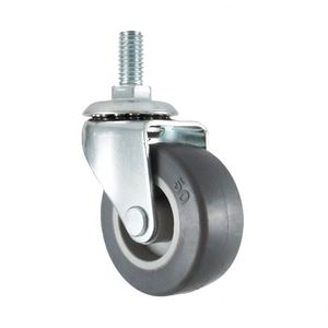 Roue en caoutchouc pivotante de 2 pouces avec tige filetée pour usage industriel - Product Image 1