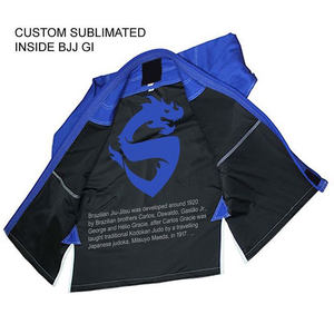 Impresión de sublimación personalizada dentro de BJJ Gi Jiu Jitsu conjunto de uniforme de Kimono Material fuerte traje de ataque artes marciales para adultos - Product Image 1