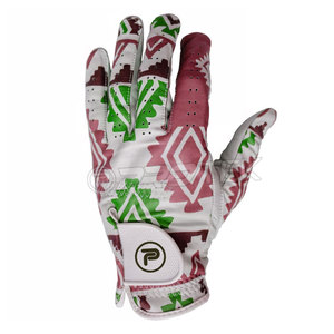 Gants de golf pour hommes, design OEM, doux et respirants, impression par sublimation, gants de sport personnalisés, en cuir véritable, antidérapants - Product Image 3