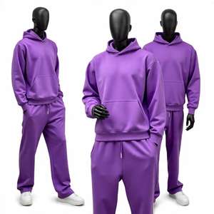 Conjuntos Deportivos Unisex Transpirables con Logotipo Personalizado, Hechos en Fábrica Profesional, 100% Algodón, Tallas Grandes, 2 Piezas, con Capucha - Product Image 1