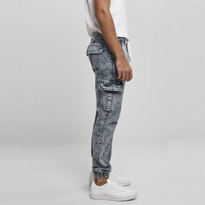 Pantalones de hombre desgastados personalizados 400 GSM lavados con ácido, ropa de calle de gran tamaño transpirable, pantalones de chándal, pantalones lisos informales - Product Image 4