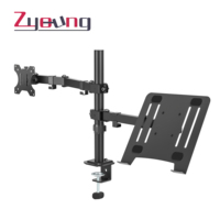 Nouvelle arrivée étagère de bureau à écran réglable en hauteur support pour double moniteur avec bras oscillants à double liaison