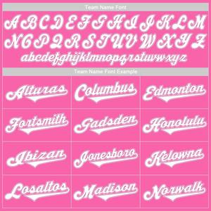 Camiseta de béisbol auténtica Blanca Rosa personalizada - Product Image 5