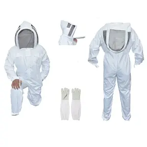 Thick Breathable Beekeeping Ventilated Suit 2023 Beekeeping Equipment Hooded Suit Heavy Duty Beekeeping Suit