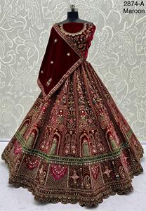 ผ้าคลุมไหล่แบบหนาประดับกระจกทำมือ งานกระจกฝีมือประณีต สไตล์โมเดิร์น ชุดเจ้าสาวเลเฮนกา โจลี ชุดแต่งงานยาวกรอมพื้น - Product Image 2