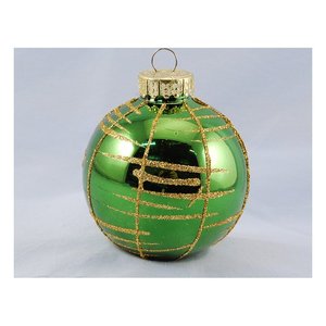 Assorted Green and Gold 8cm <b>Plastic</b> Christmas <b>Tree</b> Ball TE191839 for Santa Claus Christmas <b>Tree</b> Ornaments 1pc - Product Image 1
