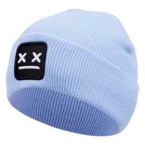 Gorro de punto en blanco personalizado con logotipo personalizado, gorro cálido de color sólido, gorro de invierno - Product Image 3