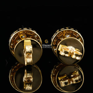 Pendientes de tuerca unisex de Plata de Ley 925 de nuevo diseño con diamantes de corte redondo cultivados en laboratorio de claridad VVS - Product Image 6