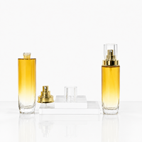 Ensembles d'emballages cosmétiques de luxe 30g 50g 40ml 100ml 120ml Flacons de lotion blanc nacré brillant dégradé or pour crème visage