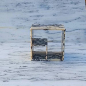 Calacatta Viola Table d'appoint en marbre Table d'appoint Système d'étagères de conception spéciale Table de chevet Taille personnalisée - Product Image 3