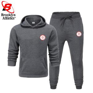 <b>Mens</b> Winter Fleece Tracksuit Set Custom Logo Joggers with Breathable Top and Bottoms Plus Size Street Wear <b>Hoodie</b> - Product Image 4