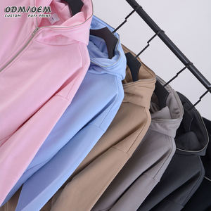 Vente en gros de sweats à capuche zippés 300 GSM Sweatshirts lourds Fourniture directe d'usine Impression de logo personnalisé unisexe Qualité supérieure - Product Image 3