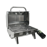 Grill de bateau en acier inoxydable 304, grilles marines avec support pour porte-canne, poignée résistante à la chaleur, barbecue au propane portable pour bateaux, fabriqué en Chine