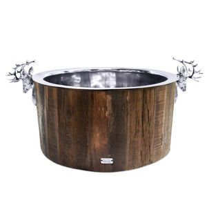 Baignoire design personnalisé avec transporter bière boisson stockage refroidisseur métal boisson bac à glace galvanisé seaux à glace pour la fête - Product Image 4