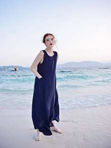 Beautiful <b>High</b> <b>Waist</b> Print Color Midi <b>Dress</b> <b>With</b> Turn Down Collar Western Stylish Beach Party <b>dresses</b> Summer Spring Casual <b>Dress</b> - Product Image 4