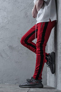 Pantalon de jogging d'hiver en polaire à logo personnalisé pantalon à taille côtelée élastique avec cordon de serrage pantalon slim pour hommes 2024 - Product Image 3