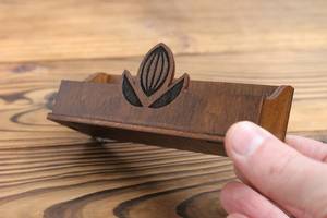 Elegante Tarjetero de Madera Hecho a Mano, Estuche para Tarjetas Bancarias de Madera Maciza de Primera Calidad - Product Image 3