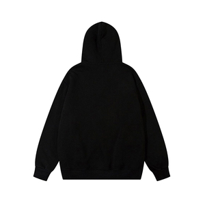 เสื้อมีฮู้ดผ้าฟลีซผสมสำหรับผู้ชายเสื้อสเวตเชิ้ตมีสไตล์ผ้าคอตตอนปักลาย3D โลโก้ตามสั่ง - Product Image 4