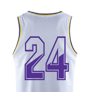 Maillot de basket-ball Laker Sublimation respirant à séchage rapide été 100% maillot de basket-ball en polyester - Product Image 5