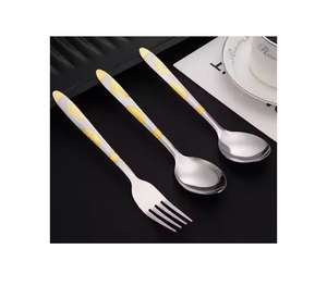 Juego de Cubiertos de Restaurante para Hotel Cubiertos Acero Inox 410 Cucharas de Metal Tenedores y Cuchillos Juego de Cubiertos de Acero Inoxidable - Product Image 1