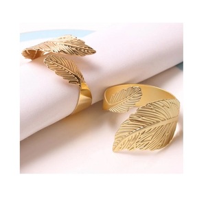 Offre Spéciale prix métal fini ronds de serviette porte-serviettes en métal de qualité supérieure pour la décoration de Table de dîner de fête de mariage - Product Image 5