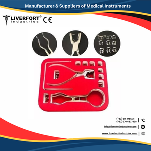 Nuevo Kit de Iniciación de Dique de Goma Ortodóntico de 12 Piezas, Instrumentos Dentales Manuales de Acero Inoxidable, Kit de Pinzas y Clamps de Clase I, CE ISO - Product Image 3