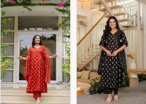 Collection en gros de vêtements de soirée indiens et pakistanais Salwar Kameez en coton imprimé prêt-à-porter disponible à des tarifs réduits - Product Image 3