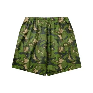 Short en maille de sublimation imprimé camouflage rétro de haute qualité 100% polyester pour hommes Logo personnalisé Sublimation Short en maille personnalisé décontracté - Product Image 5
