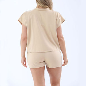Ensemble deux pièces en coton spandex Ensemble jupe et haut à manches courtes pour femmes Spandex en coton - Product Image 5
