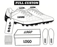 Chaussures de football légères personnalisées avec logo, crampons FG pour hommes, chaussures de sport respirantes à coupe basse pour l'entraînement au football