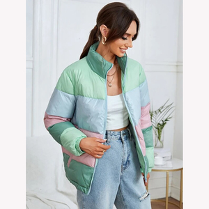 Veste matelassée chaude d'hiver légère pour femme Séchage rapide Imperméable Respirant avec motif solide Technique tissée teinte unie - Product Image 5